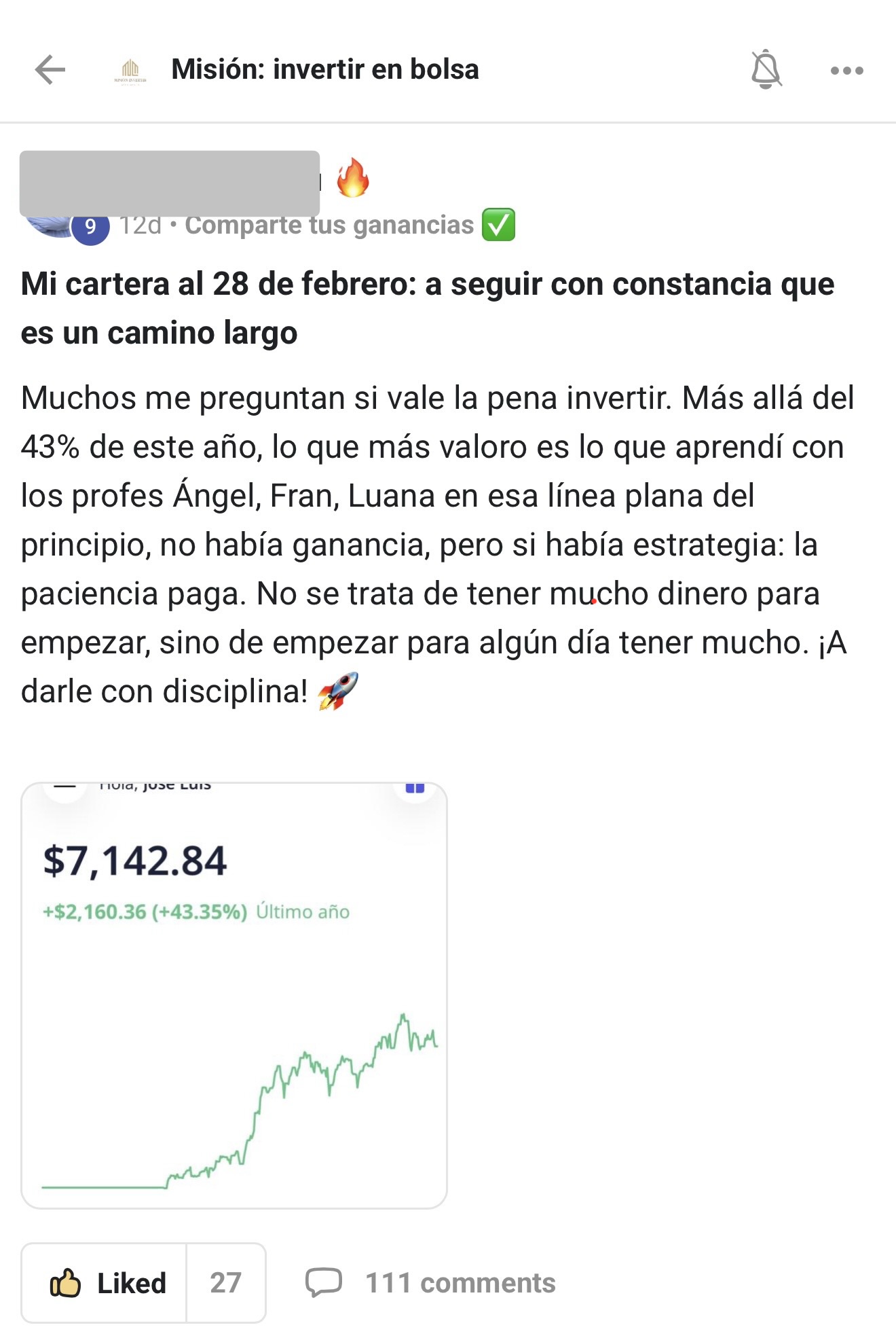 Cartera de José Luis +43.35%